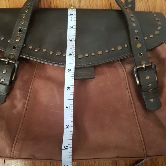 Joanel Y2K Leather and Suede Studded Shoulder Tote  Hand Bag - Picture 11 of 11